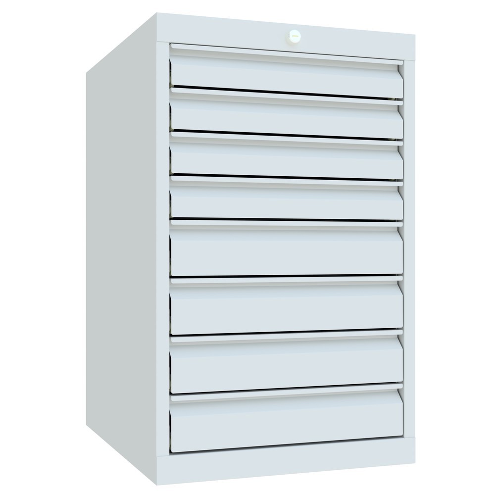 Produktabbildung Nr. 2: PAVOY Schubladenschrank, Höhe 800 mm, Schubladen 4x70 + 4x100 mm, Breite 500 mm, lichtgrau, lichtgrau