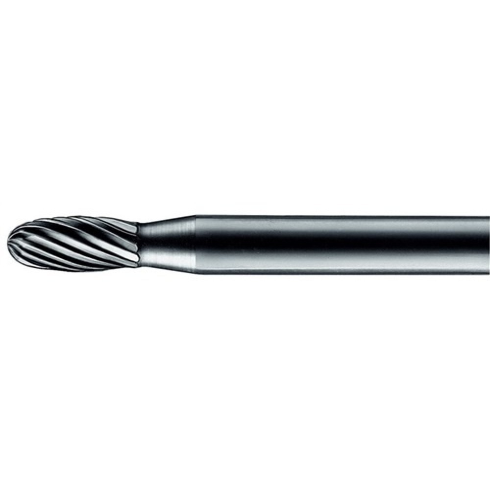 Illustration du produit: Petite fraise sur tige forme TRE D. 3 mm L. tête 7 mm D. de la tige 3 mm carbure