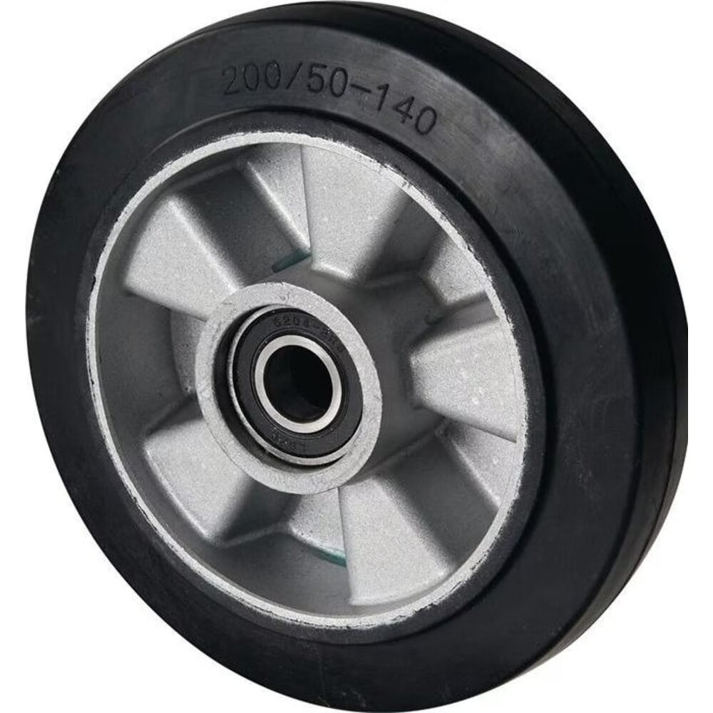 PFAFF Lenkrad, Rad-Ø 200 mm Alu-Guss-Felge, Vollgummi Naben-L. 55 mm Rad-B. 50 mm, f.Gabelhubwagen PFAFF b.Baujahr 10/2014 Produktabbildung: PFAFF Lenkrad, Rad-Ø 200 mm Alu-Guss-Felge, Vollgummi Naben-L. 55 mm Rad-B. 50 mm, f.Gabelhubwagen PFAFF b.Baujahr 10/2014