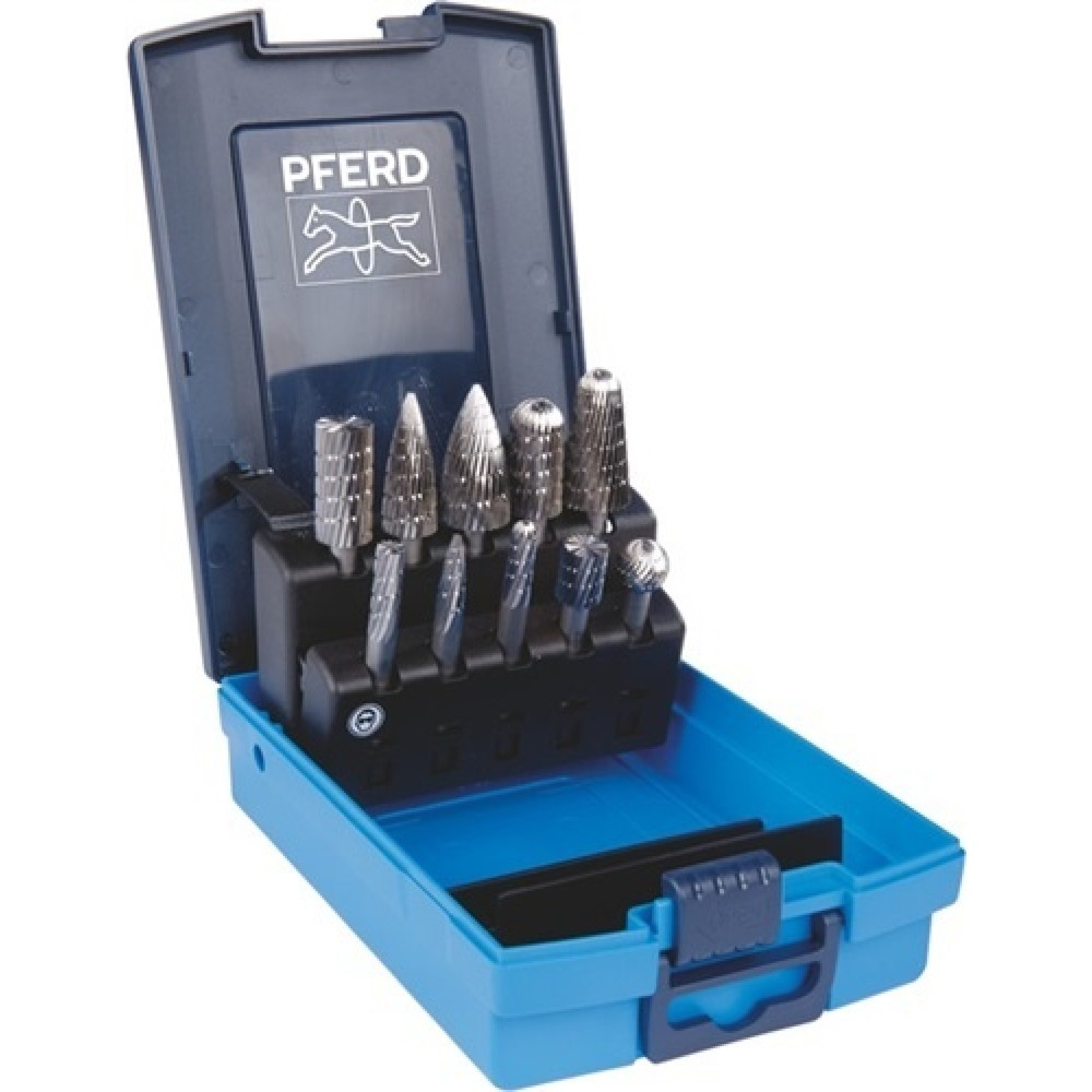 Produktabbildung: Frässtiftesatz 81 Schaft-D.6mm 10tlg.HSS Verz.3 Ku.-Kassette PFERD