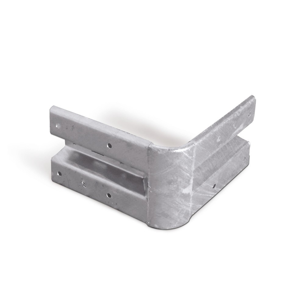 Illustration du produit: Pièce d’angle pour barrière de sécurité en acier, 90° extérieur
