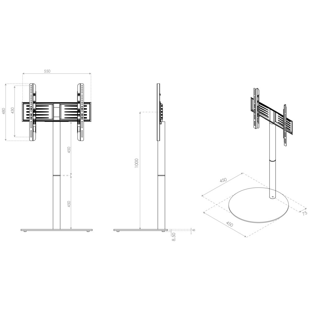 Produktabbildung Nr. 5: Pied TV Cirla, blanc