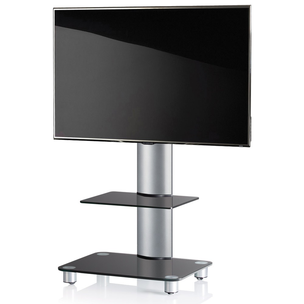 Produktabbildung Nr. 2: Pied TV Tosal avec plateau intermédiaire, couleur argent