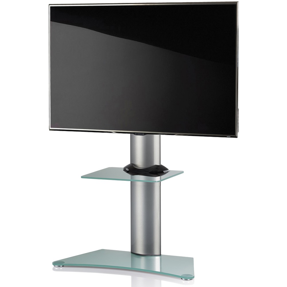 Produktabbildung Nr. 2: Pied TV Zental avec plateau intermédiaire, couleur argent