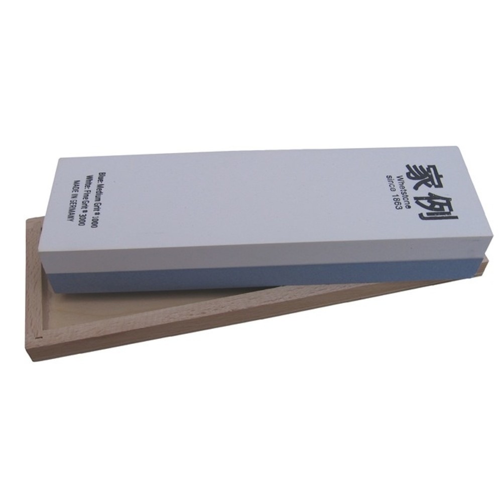 Illustration du produit: Pierre d'affûtage L200xl60xH30 mm 400/1000 dans un coffret de bois MÜLLER