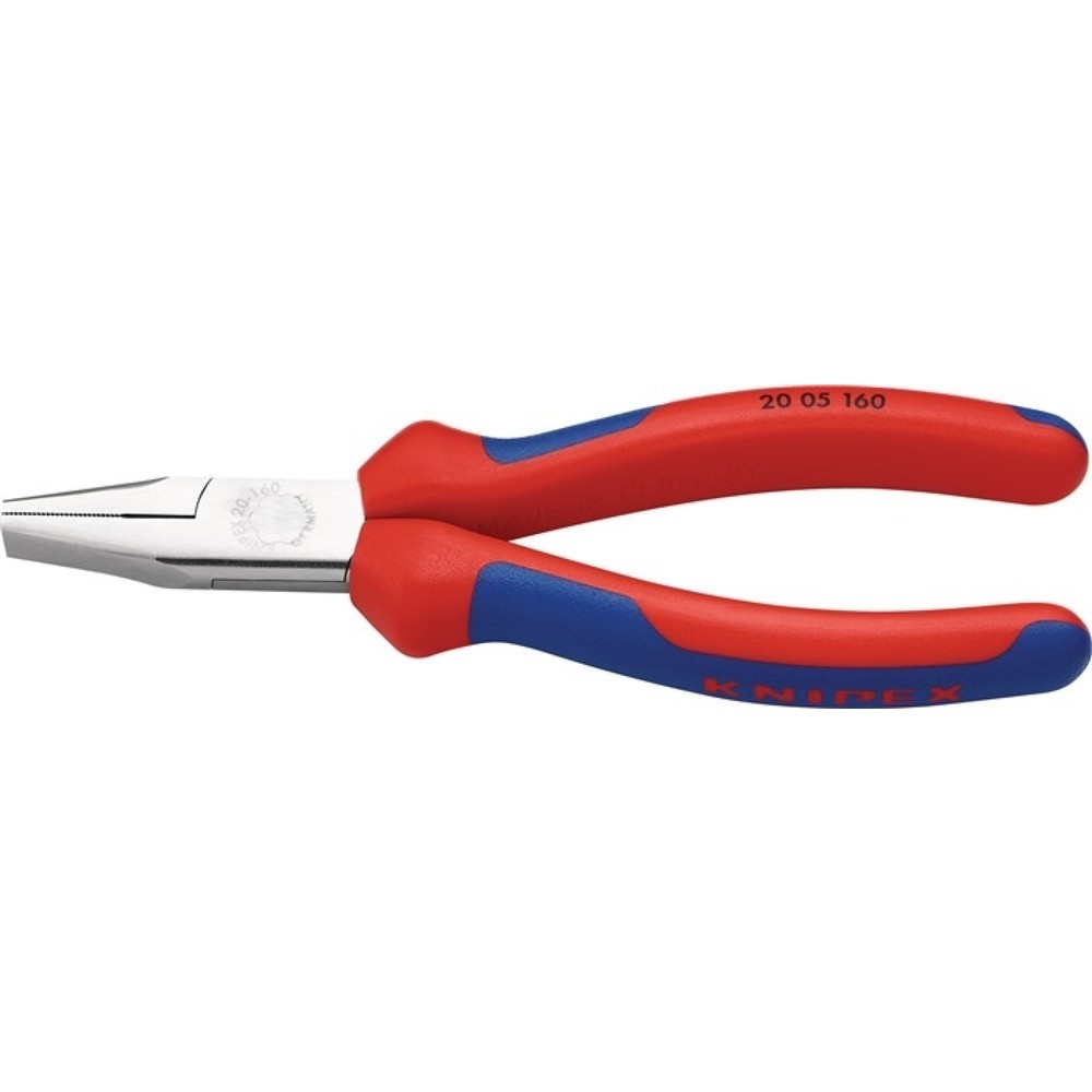 Produktabbildung Nr. 1: Pince à becs plats DIN ISO 5745 longueur totale 160 mm chromé gaines multicompos