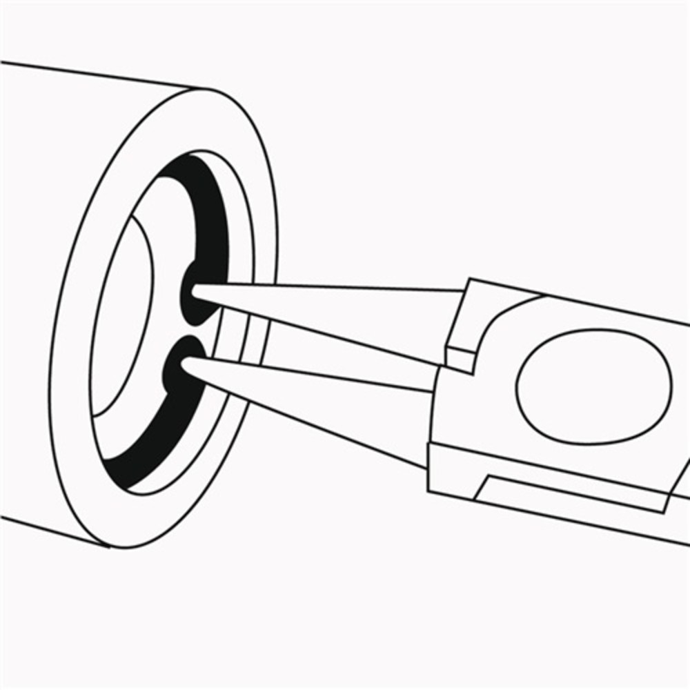 Produktabbildung Nr. 2: Pince pour circlips J 5 pour D. de trous de perçage 122-300 mm droit longueur 57