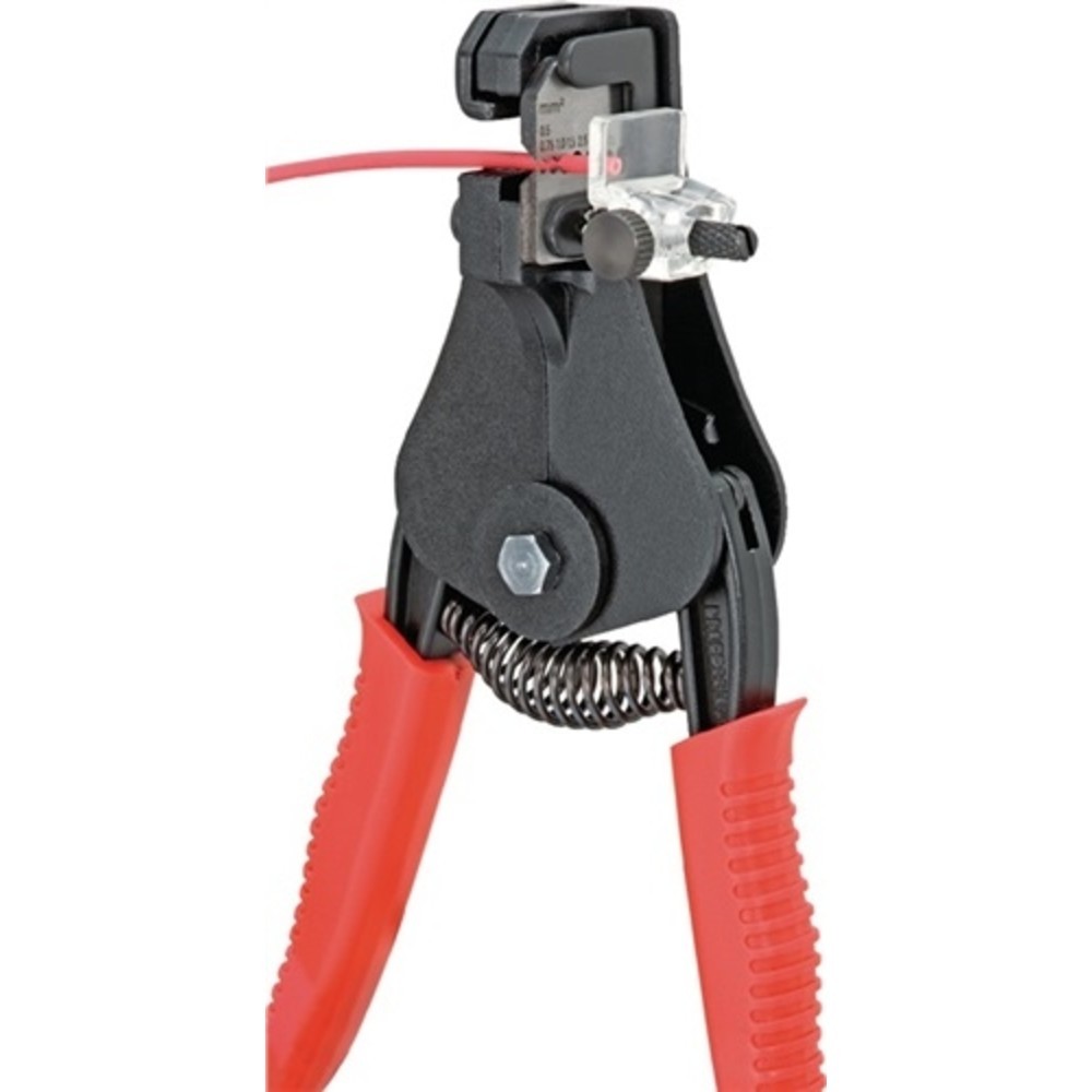 Produktabbildung Nr. 2: Pince à dénuder longueur 180 mm laqué en noir revêt. en plastique avec ressort d