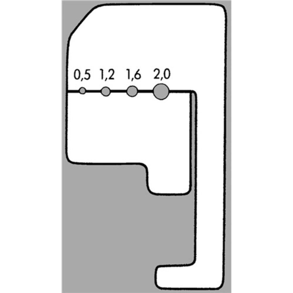 Produktabbildung Nr. 3: Pince à dénuder longueur 180 mm laqué en noir revêt. en plastique avec ressort d