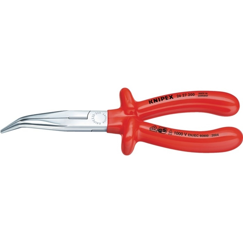 Produktabbildung Nr. 2: Pince à becs plats, ronds longueur 200 mm forme 2 coudé à 40 degr. VDE plongée i