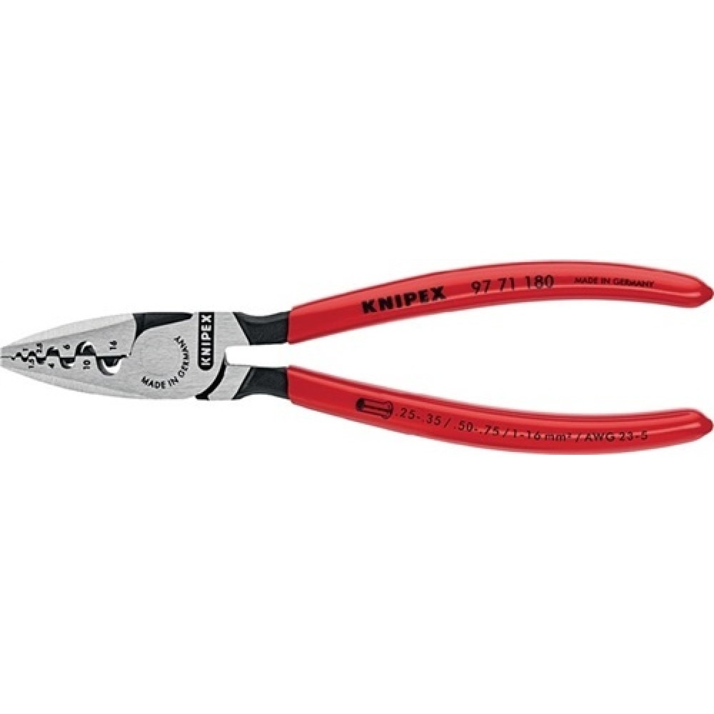 Illustration du produit: Pince pour embouts de câble longueur totale 180 mm 0,25-16,0 (AWG 23-5) mm² poli