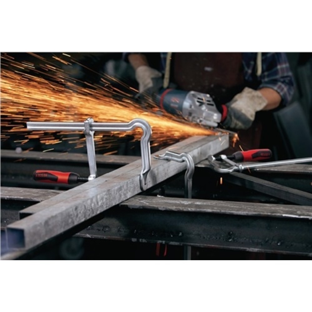 Produktabbildung Nr. 2: Serre-joints tout acier OMEGA envergure 200 mm col de cygne 100 mm Poignée bicom