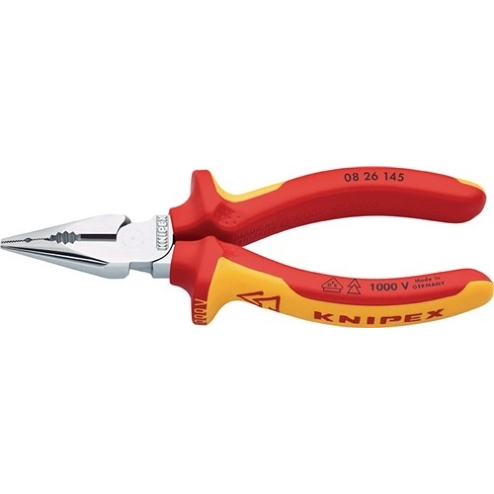 Illustration du produit: Pince universelle pointue longueur 145 mm gaines multicomposant chromé VDE KNIPE