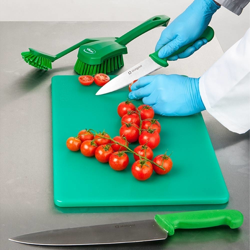N° de l'image du produit 3 : Planche à découper Stalgast, HACCP, couleur verte, 450 x 300 x 13 mm (lxPxH)