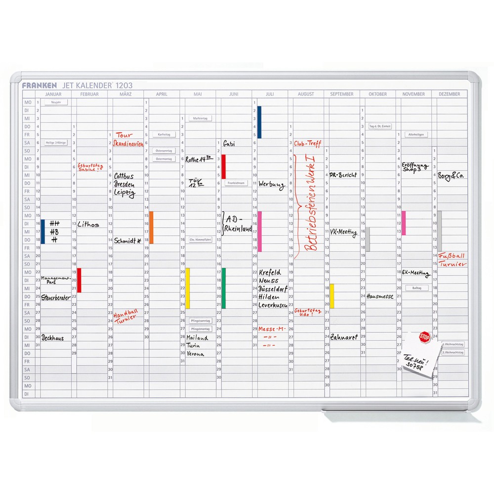 Illustration du produit: Planning annuel FRANKEN JetKalender, H x l 900 x 1 200 mm