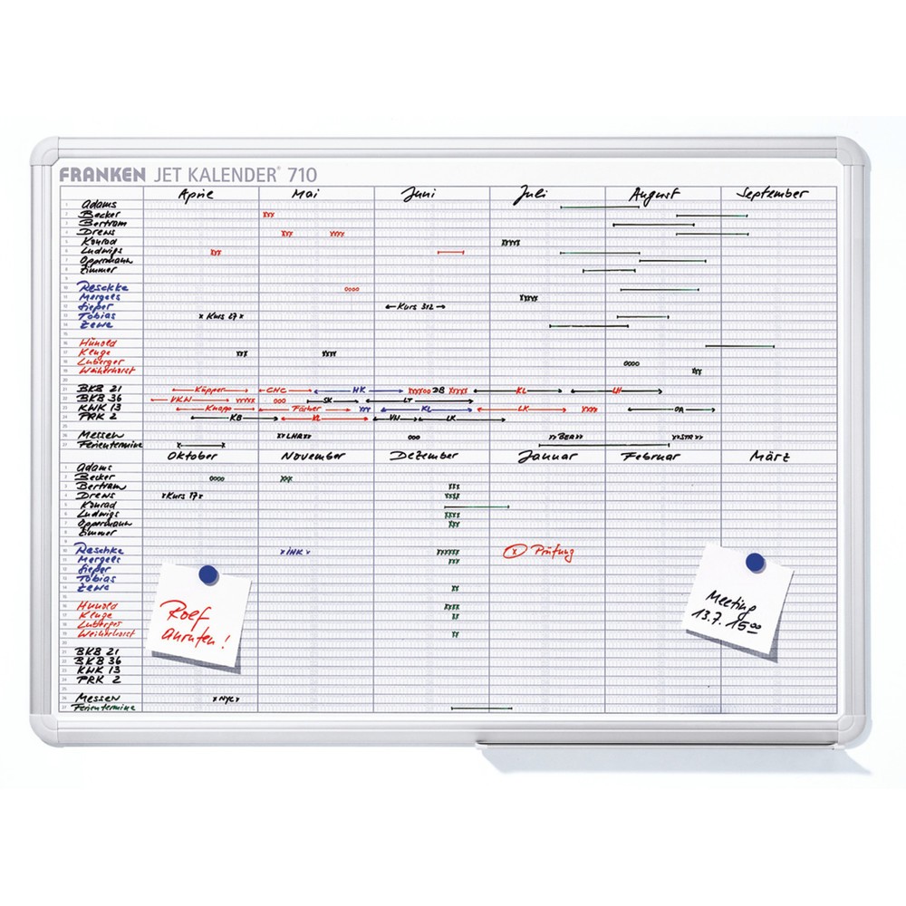 Illustration du produit: Planning du personnel et des congés FRANKEN JetKalender, H x l 600 x 900 mm