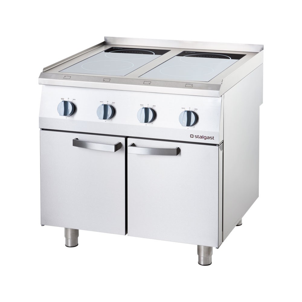Produktabbildung Nr. 1: Plaque de cuisson à induction Stalgast avec 4 foyers et meuble bas avec 2 portes, Série 700 ND