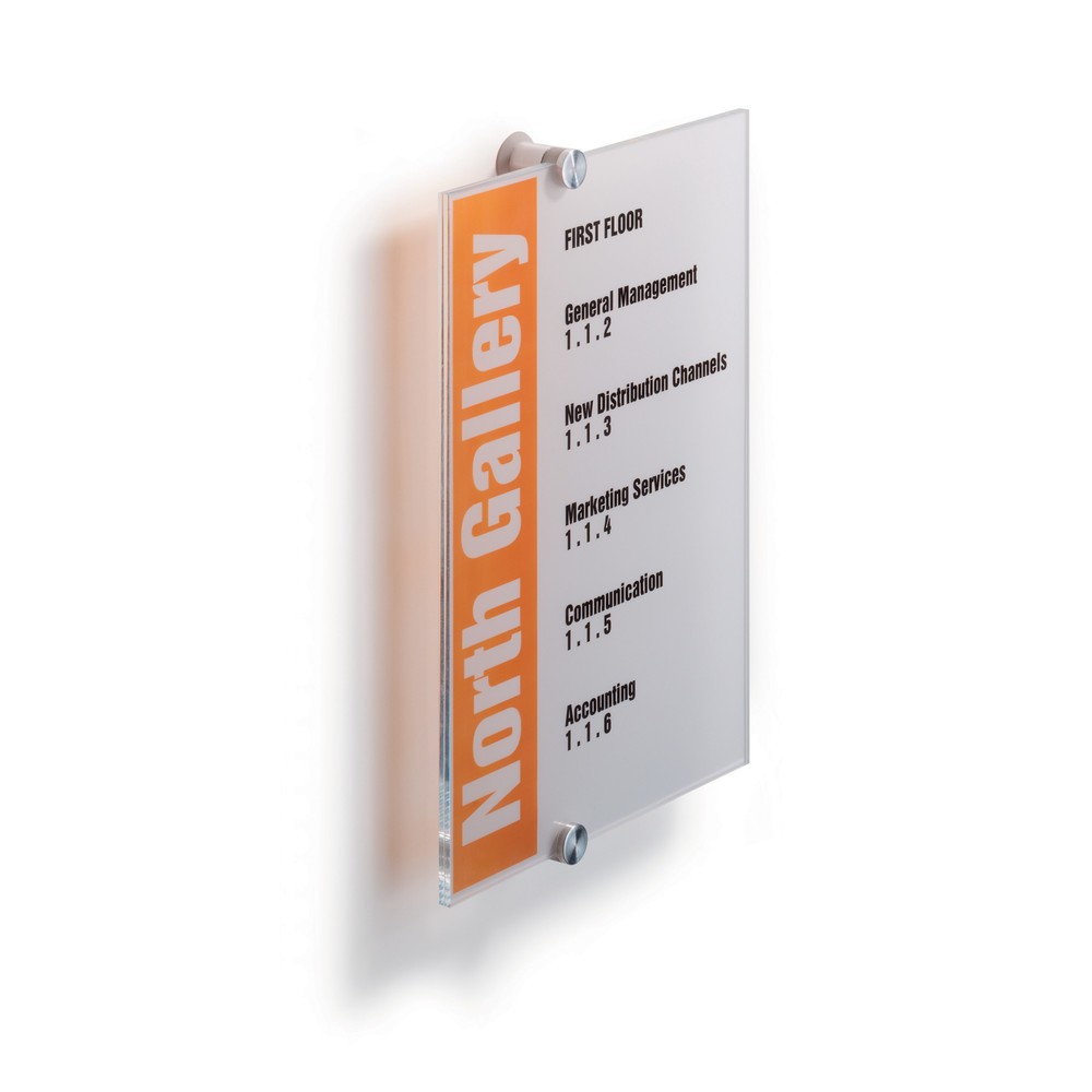 Illustration du produit: Plaque de porte Crystal Sign, verre acrylique, H x L 297 x 210 mm