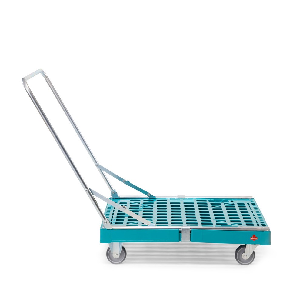 Produktabbildung Nr. 2: Ameise® Plateau à roulettes avec dossier de poussée, capacité de charge 300 kg, 2 roues fixes et 2 roues directrices