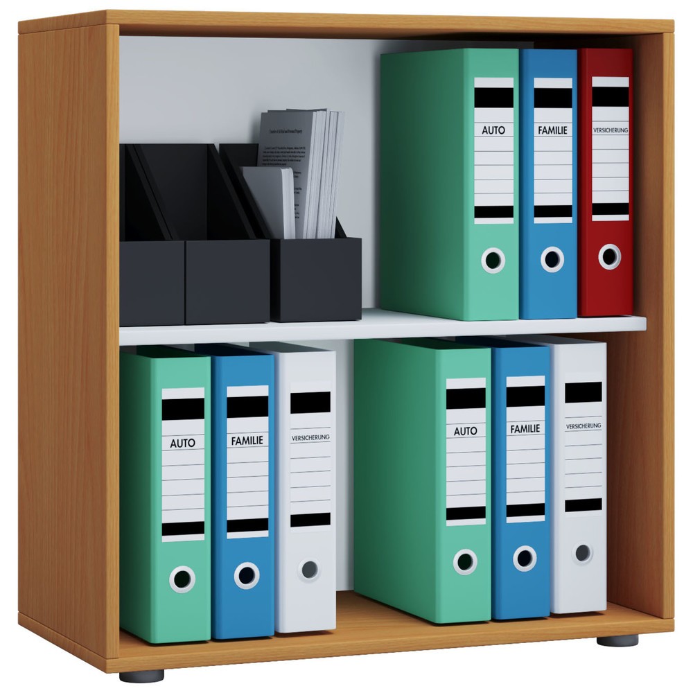 Illustration du produit: Lona Tablette de bureau, 2 compartiments, HxlxP 740 x 700 x 400 mm, hêtre