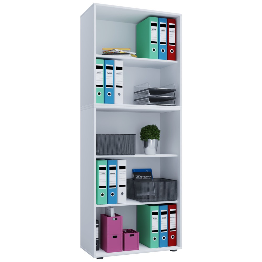 Illustration du produit: Lona Tablette de bureau, 5 compartiments, HxLxP 1 780 x 700 x 400 mm, blanc