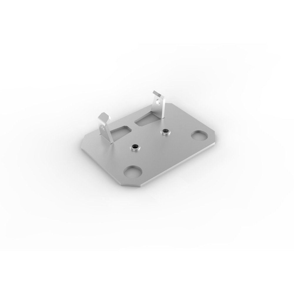 Illustration du produit: Platine de pied en acier pour rayonnage à tablettes META, galvanisée, simple