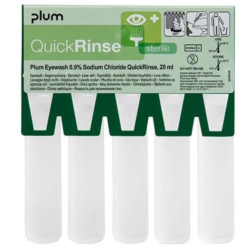Produktabbildung: Plum Augenspül-Ampullen QuickRinse, 5 Stk/VE