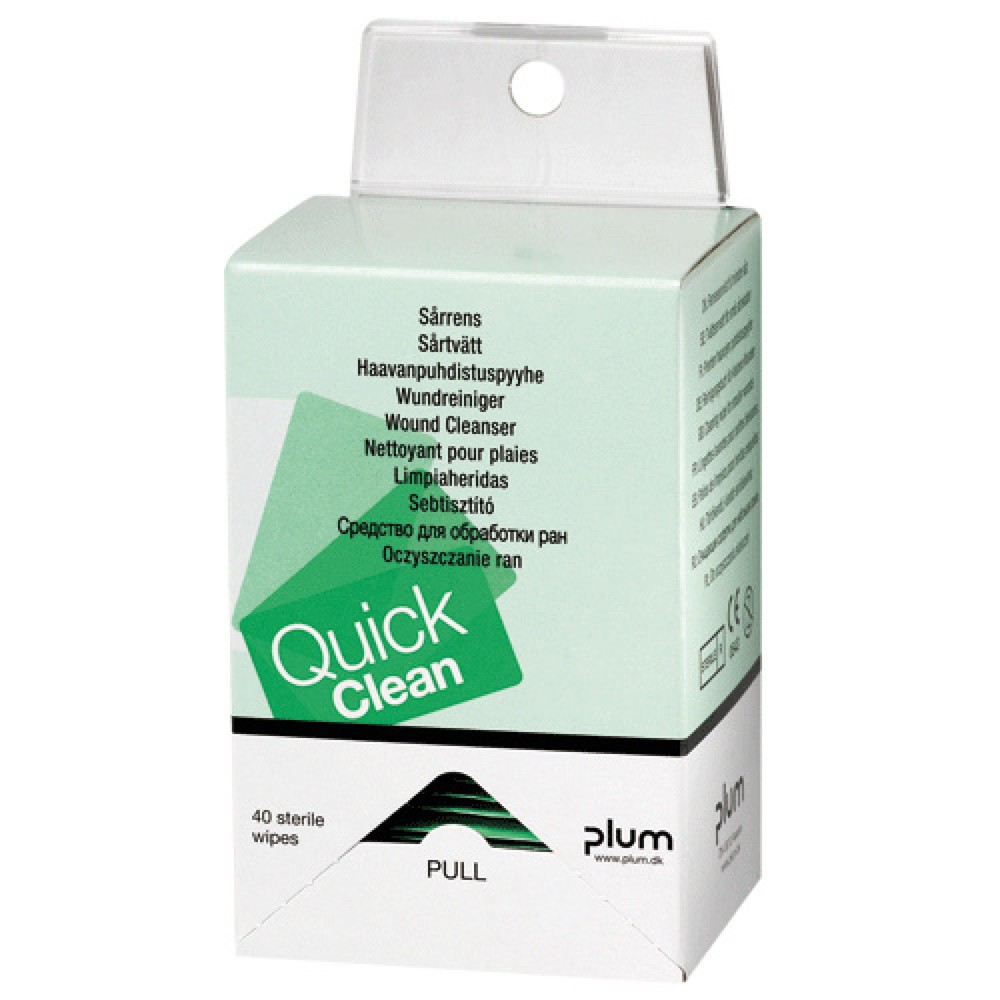 Produktabbildung: Plum Wundreinigungstücher QuickClean Nachfüllpack, VE 11x 40 Stk