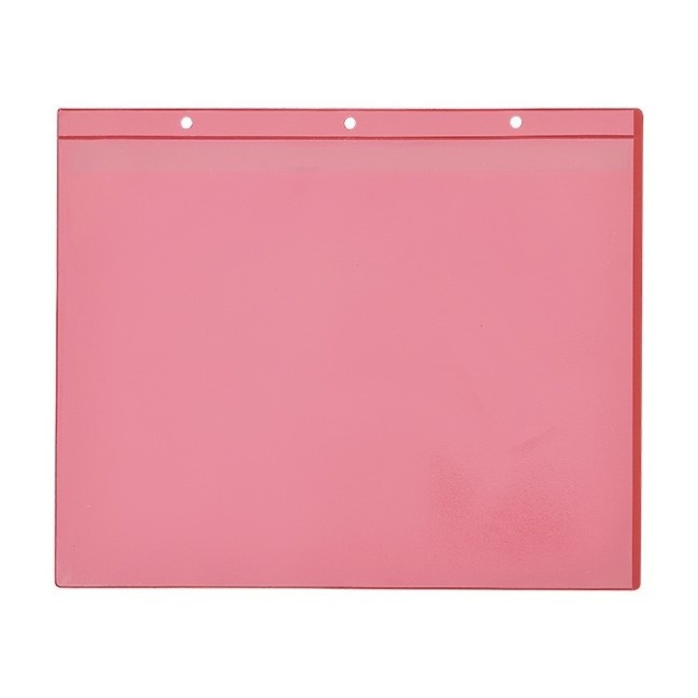 Produktabbildung Nr. 1: Poches magnétiques, DIN A4 paysage, insertion par le côté, 50 pcs/UV, rouges