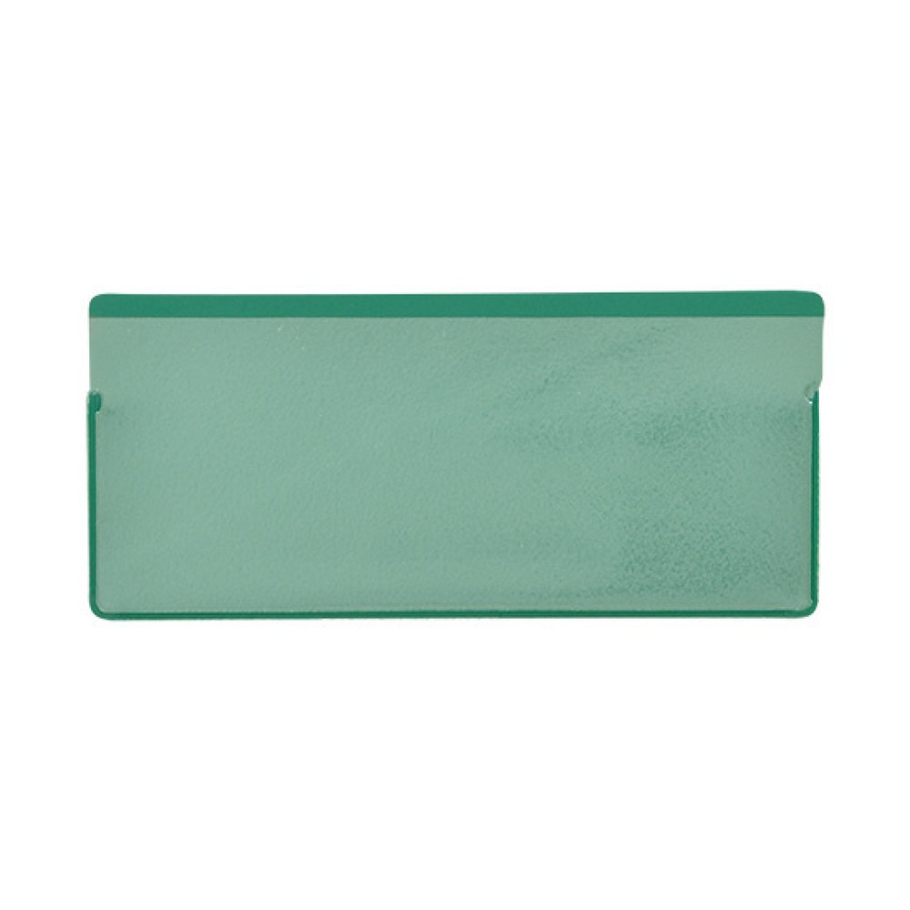 Produktabbildung Nr. 1: Poches magnétiques, Hxl 50 x 110 mm, insertion par en haut, 50 pcs/UV, vertes