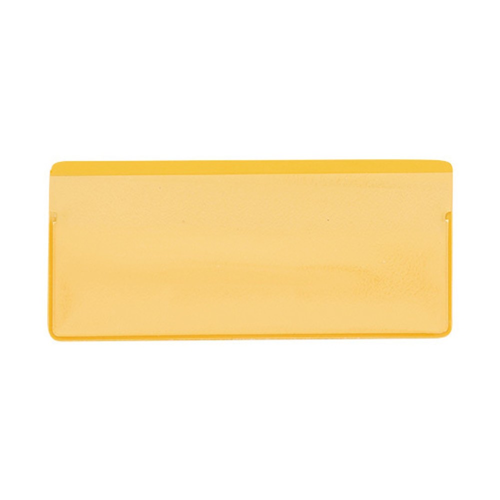Produktabbildung Nr. 1: Poches magnétiques, Hxl 50 x 110 mm, insertion par en haut, 50 pcs/UV, jaunes