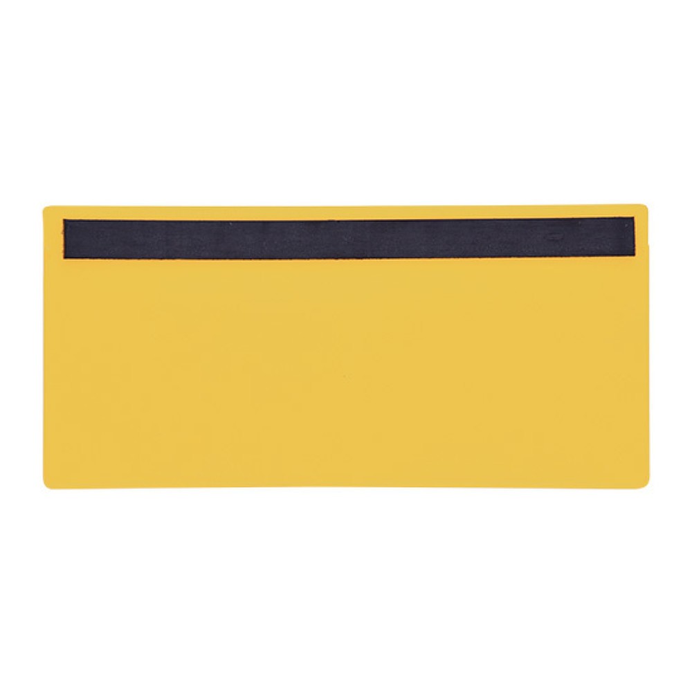 N° de l'image du produit 2 : Poches magnétiques, DIN 1/3 A4 paysage, insertion par en haut, 50 pcs/UV, jaunes