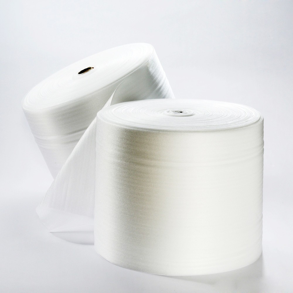 Produktabbildung: Polstermaterial aus PE-Schaumfolie, perforiert, Rolle, Stärke 1 mm, 500 lfm
