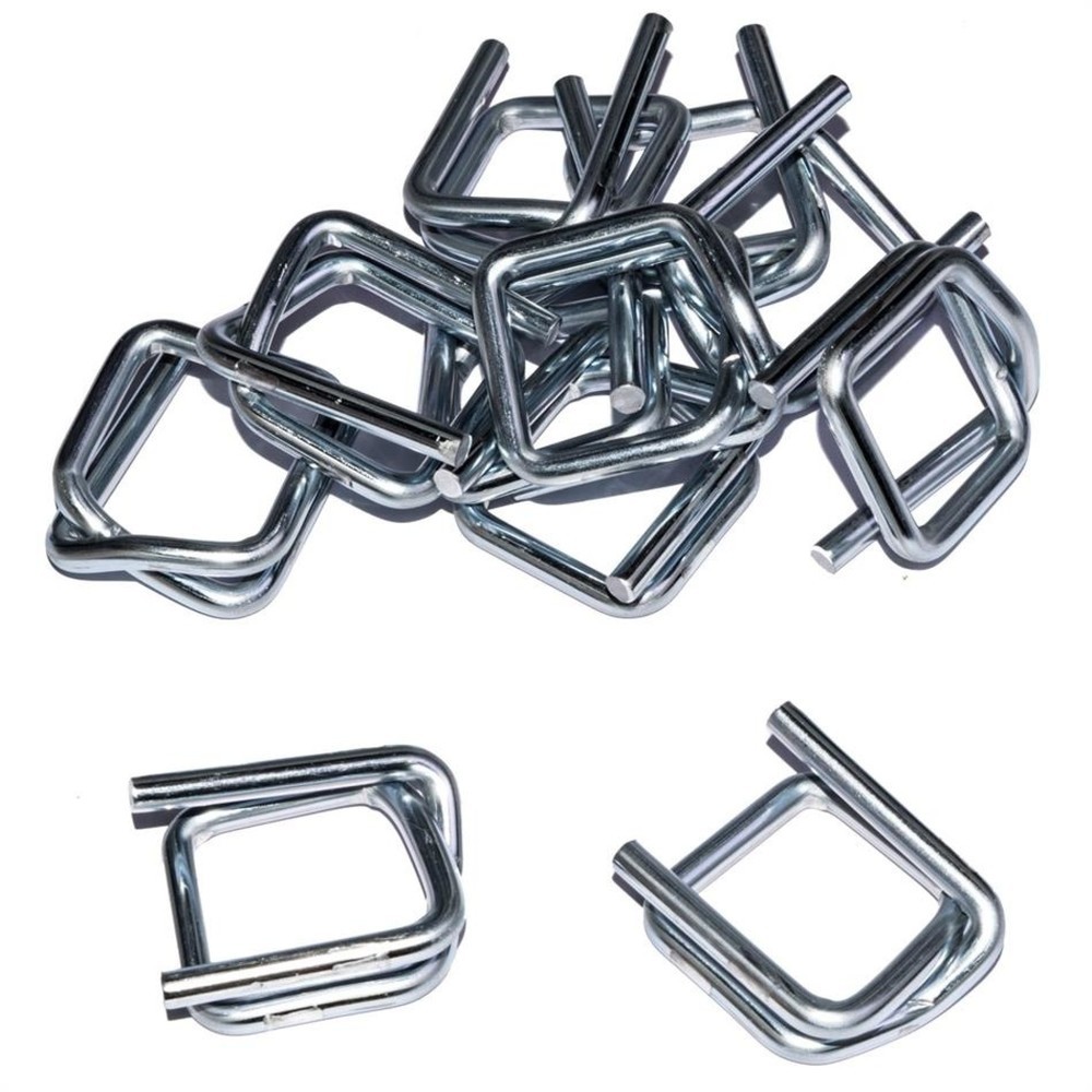 Produktabbildung: Metallklemmen für Polyester-Textilband, verzinkt, für 13 mm Bandbreite, 1.000 Stk/VE