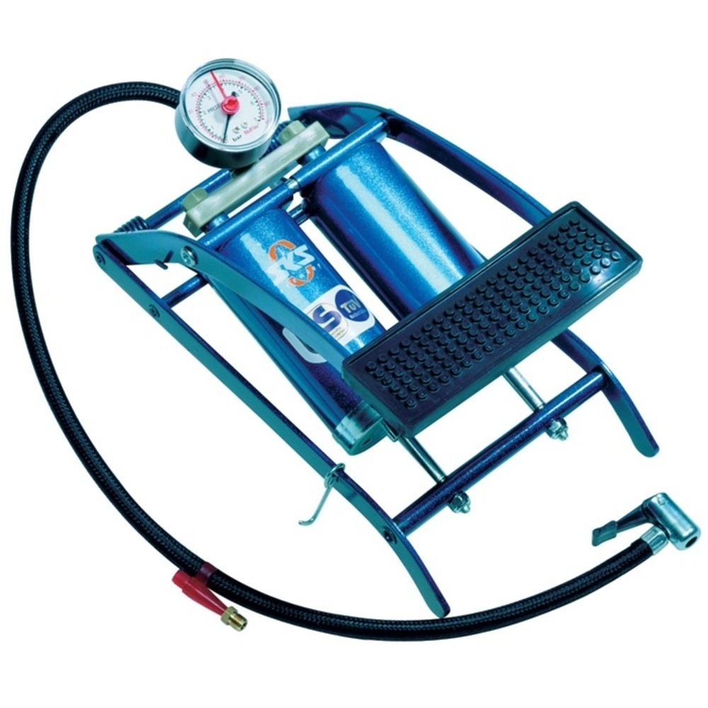 N° de l'image du produit 2 : Pompe à pédale 5 bar double cylindre avec manomètre