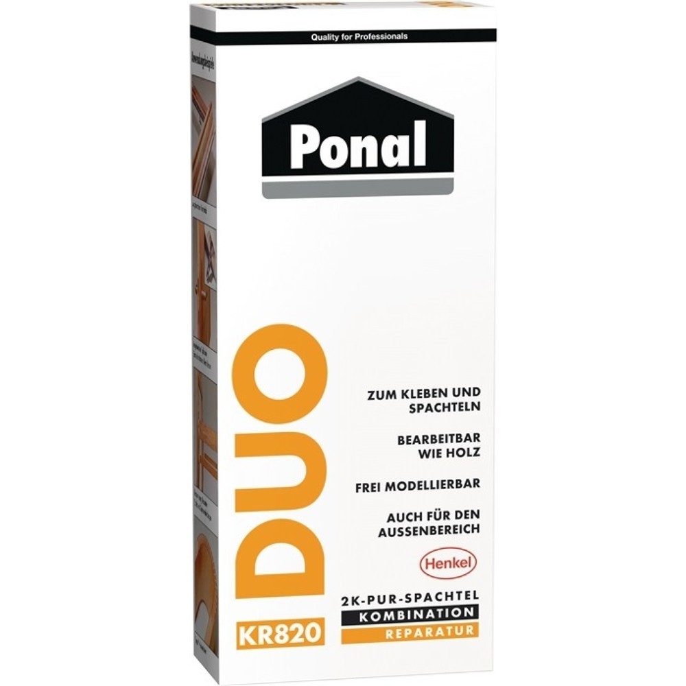 Illustration du produit: Spatule PONAL 2K PUR duo DIN EN 204, D4 315g Caisse pliante