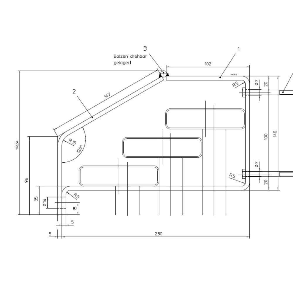 Produktabbildung Nr. 2: Porte-échelle pour échelle simple, verrouillable