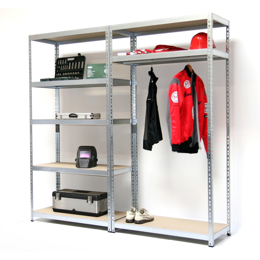 Illustration du produit: Étagère de vestiaire, HxlxP 1.800 x 1.800 x 460 mm, 8 tablettes