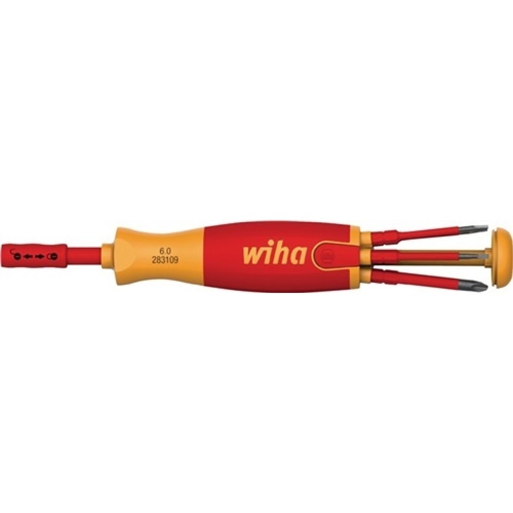 Illustration du produit: Porte-embouts à chargeur 38611 6 pièces fente/PH/(+/- SL/PZD) isolé VDE WIHA