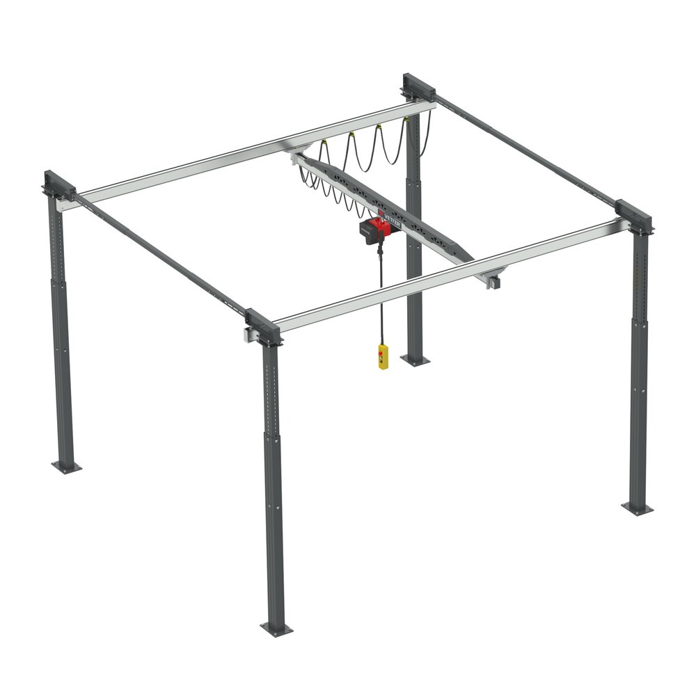 Illustration du produit: Portique de levage birail VETTER® ErgoLine®, portée 2 420 mm, capacité de charge 125 kg