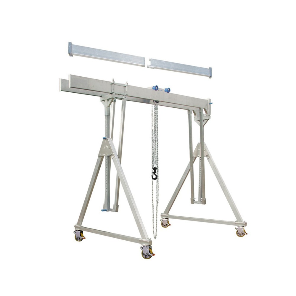 Produktabbildung Nr. 1: Portique de levage SCHILLING en aluminium avec double traverse divisible, mobile, point d'accrochage 2 562-3 412 mm, longueur 6 000 mm, capacité de charge 1 000 kg