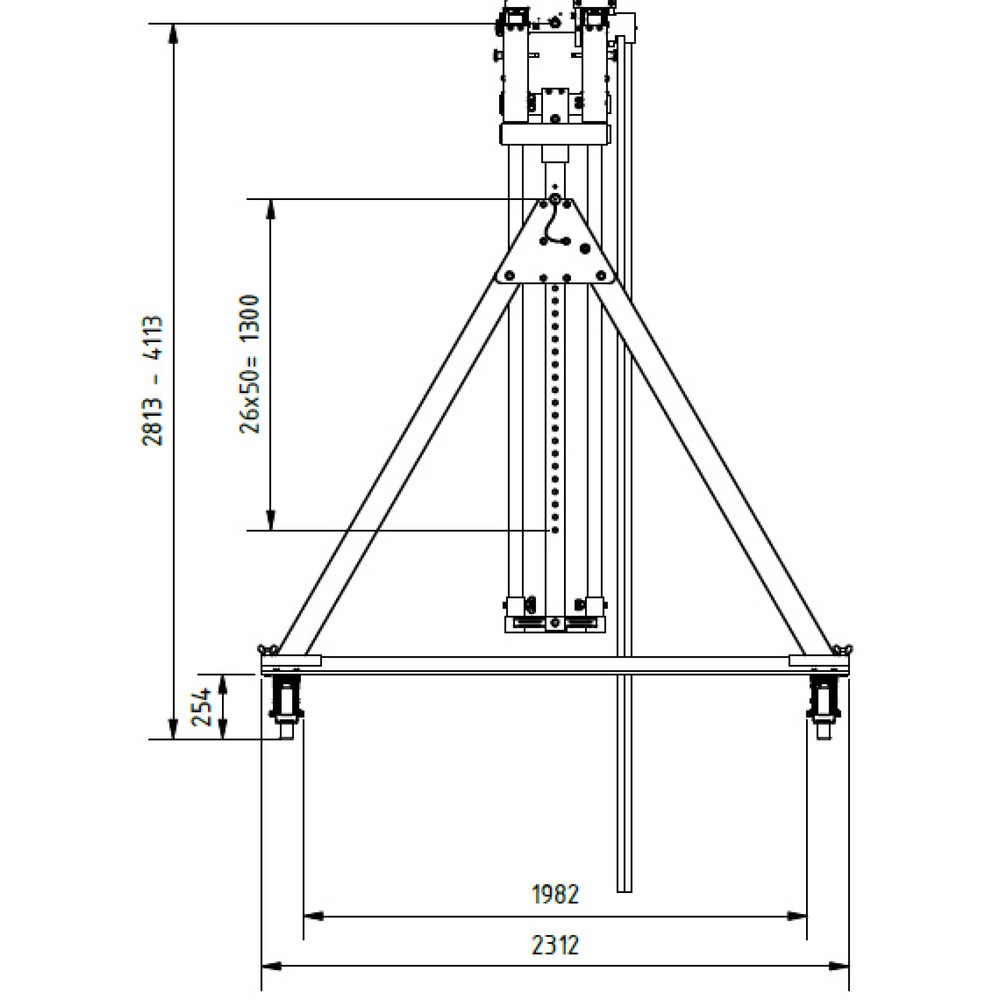 Produktabbildung Nr. 8: Portique de levage SCHILLING en aluminium avec double traverse divisible, mobile, point d'accrochage 2 813-4 113 mm, longueur 4 000 mm, capacité de charge 1 000 kg