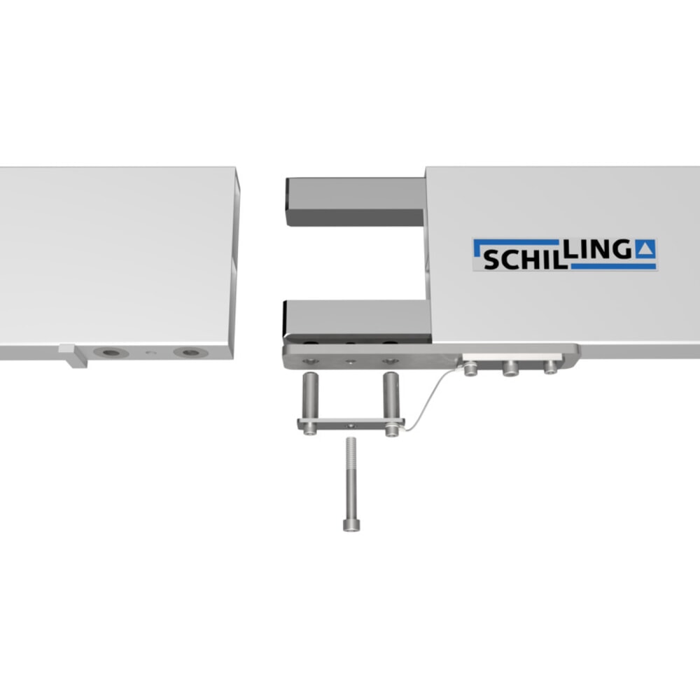 N° de l'image du produit 8 : Portique de levage SCHILLING en aluminium avec double traverse divisible, mobile, point d'accrochage 2 044-2 444 mm, longueur 4 000 mm, capacité de charge 1 500 kg