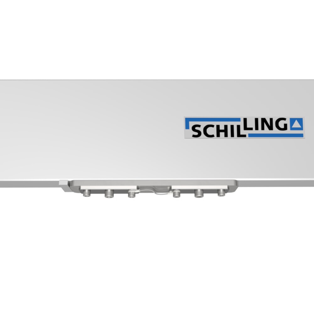 N° de l'image du produit 9 : Portique de levage SCHILLING en aluminium avec double traverse divisible, mobile, point d'accrochage 2 044-2 444 mm, longueur 4 000 mm, capacité de charge 1 500 kg
