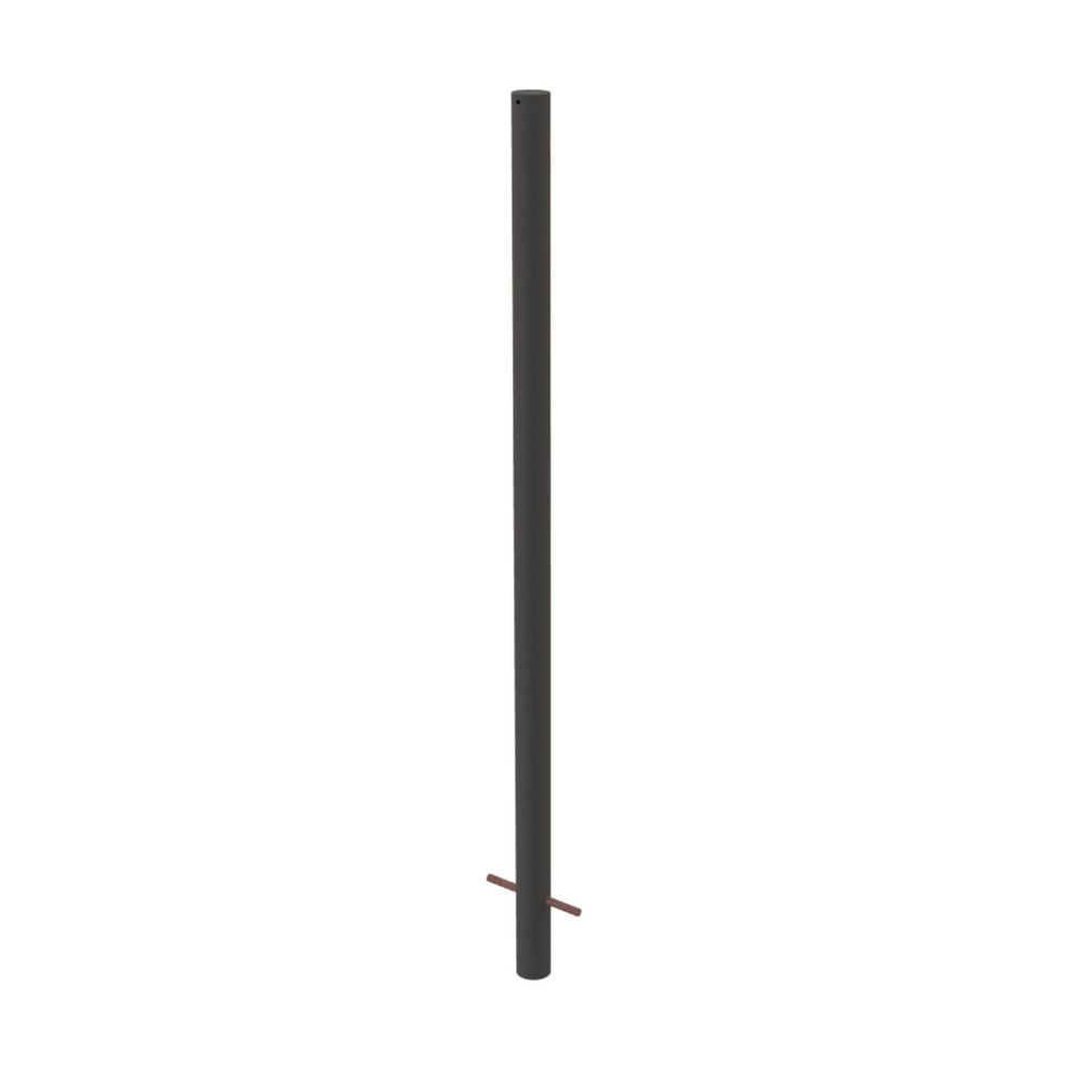 Illustration du produit: RENNER Poteau de fixation pour poubelle en acier, 50 litres, à bétonner, revêtu par poudrage
