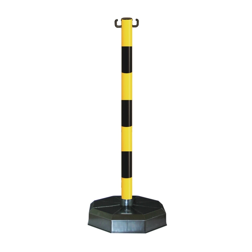 Illustration du produit: Potelet à chaîne mobile, tube rond Ø 48 mm, jaune/noir