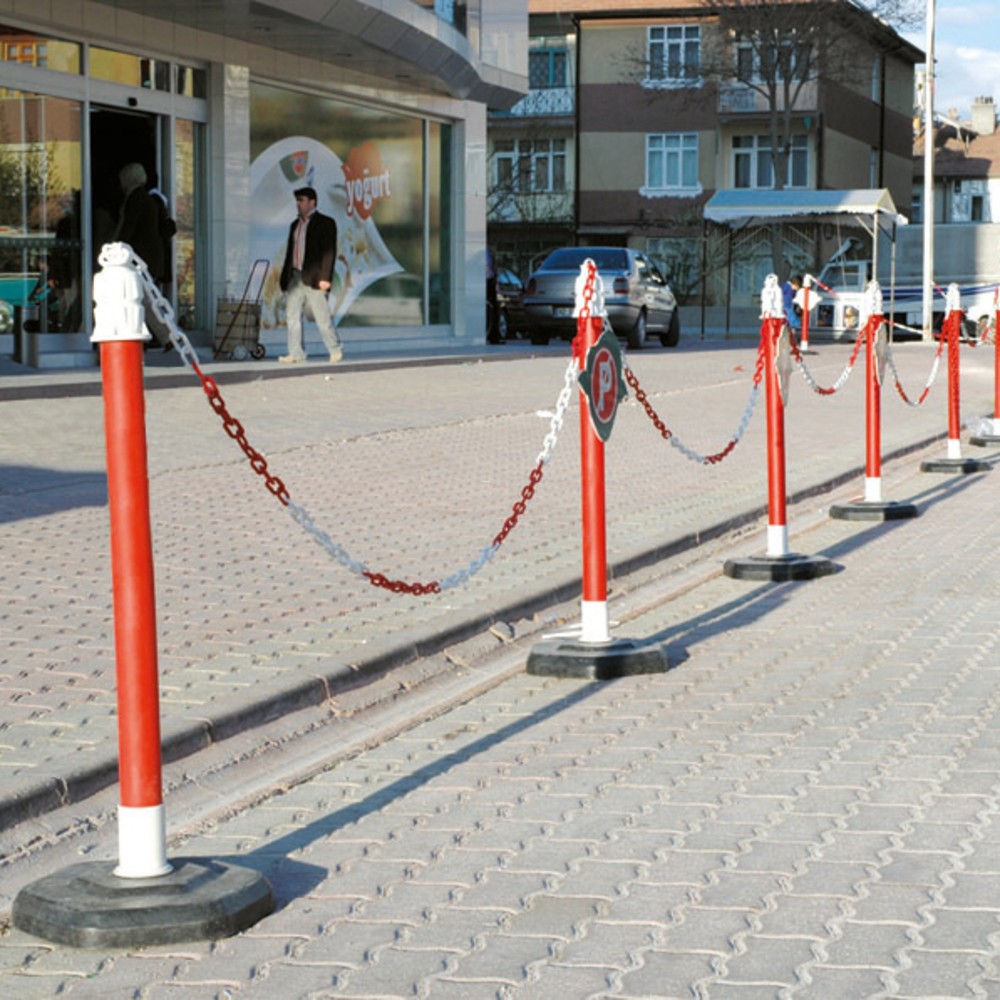 Produktabbildung Nr. 2: Potelet d’avertissement à chaîne, Ø 63 mm, rouge