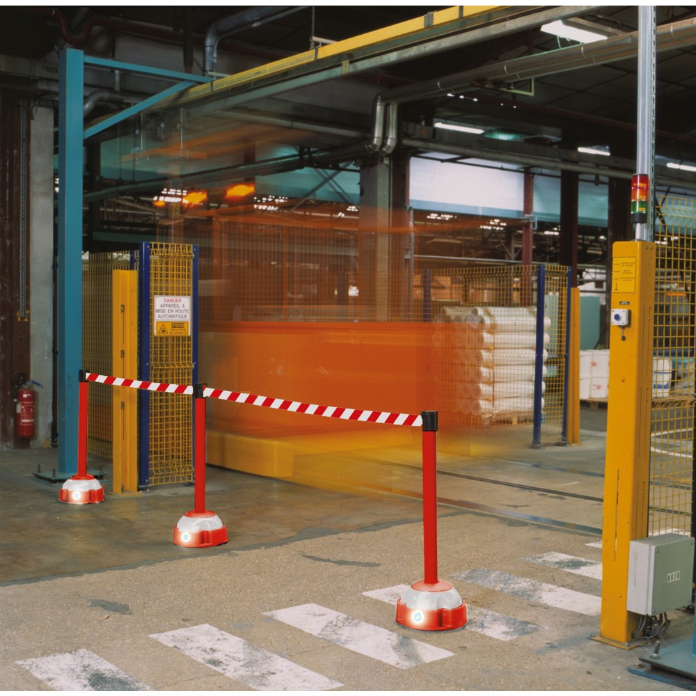 Produktabbildung Nr. 3: Potelets d’avertissement à ruban étirable, potelets jaunes, ruban jaune