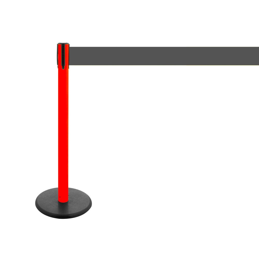 Produktabbildung Nr. 4: Potelet de délimitation à sangle RS-GUIDESYSTEMS®, socle en fonte, largeur de sangle 100 mm, rouge, gris, 2,3 m
