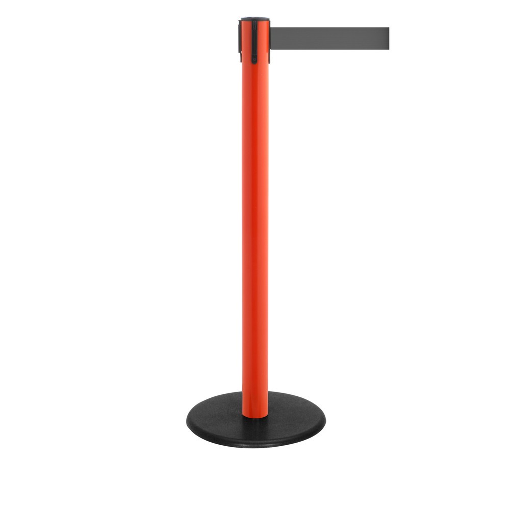 Produktabbildung Nr. 1: Potelet de délimitation à sangle RS-GUIDESYSTEMS®, socle en fonte, largeur de sangle 50 mm, rouge, gris, 2,3 m